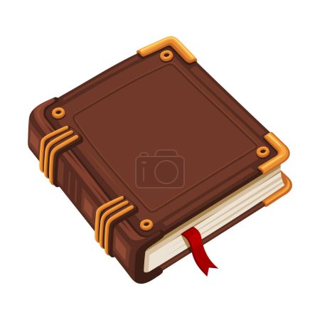 Photo for Old Vintage Book Icon with Leather Cover. Vector illustration - Royalty Free Image