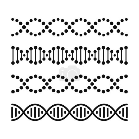 Photo for DNA Icons Set on White Background. Vector illustration - Royalty Free Image