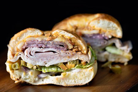 Photo for Close up of a coldcuts deli sandwich - Royalty Free Image