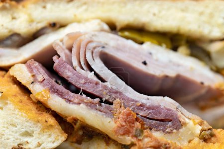 Photo for Close up of a coldcuts deli sandwich - Royalty Free Image