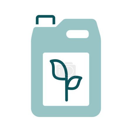 Illustration for Canister of plant fertilizers isolated vector icon. Chemical fertilization of the soil. Graph symbol for agriculture, garden and plants web site and apps design, logo, app, UI - Royalty Free Image