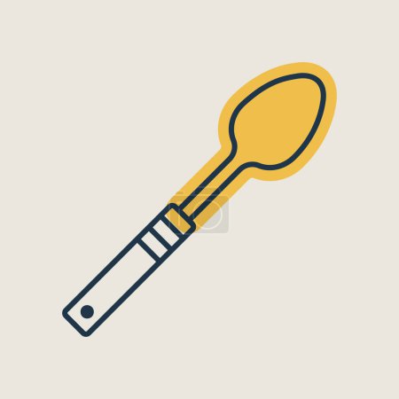 Illustration for Large spoon vector isolated icon. Kitchen appliances. Graph symbol for cooking web site design, logo, app, UI - Royalty Free Image