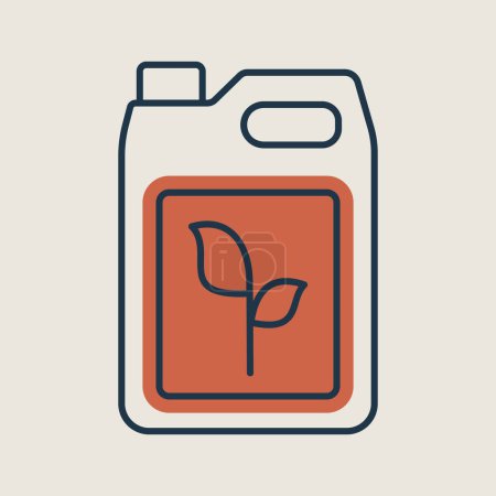 Illustration for Canister of plant fertilizers isolated vector icon. Chemical fertilization of the soil. Graph symbol for agriculture, garden and plants web site and apps design, logo, app, UI - Royalty Free Image