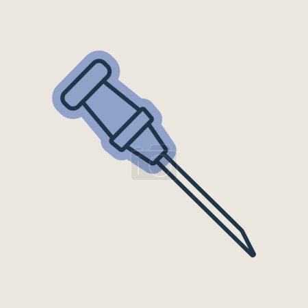 Illustration for Catheter vector isolated icon. Medicine and healthcare, medical support sign. Graph symbol for medical web site and apps design, logo, app, UI - Royalty Free Image