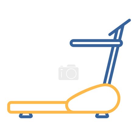 Fitness exercise treadmill device for walking and running vector icon. Graph symbol for fitness and weight loss web site and apps design, logo, app, UI