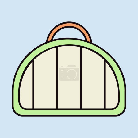 Illustration for Pet carrier vector isolated icon. Pet animal sign. Graph symbol for pet and veterinary web site and apps design, logo, app, UI - Royalty Free Image