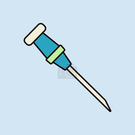 Catheter vector flat icon. Medicine and healthcare, medical support sign. Graph symbol for medical web site and apps design, logo, app, UI