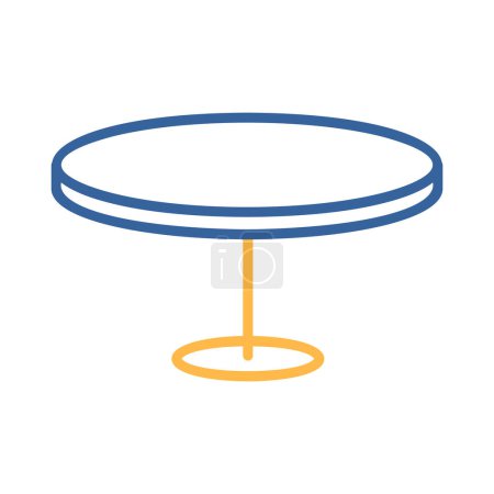 Table ronde icône vectorielle. Symbole graphique pour les meubles, conception de site Web et d'applications, logo, application, interface utilisateur