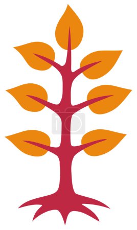 Téléchargez les photos : Tree of life. Spiritual and ecological sign. Symbol of different cultures and religions. Symbol of development, growth, sustainability. Heart of human. Color of the year 2023 viva magenta. Vector graphics. - en image libre de droit