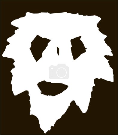 Téléchargez les photos : Silhouette d'un masque fantôme ou visage humain. Halloween, peur et horreur - en image libre de droit
