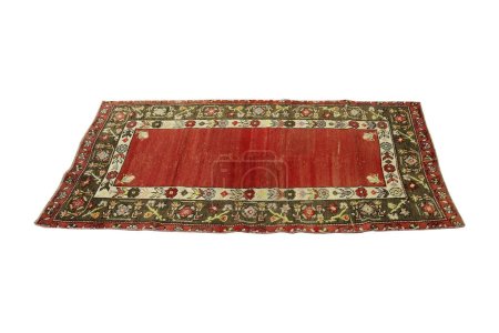 Photo for Hand-woven, decorative wool Turkish rug - Royalty Free Image