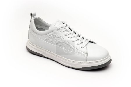 Comfortable sneakers for men on a white background.