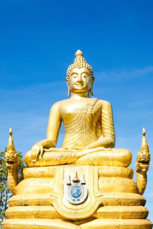 Photo for Phuket, Thailand - November 6, 2023: The Golden Buddha statue at the Phuket Big Buddha complex - The Great Buddha of Phuket - Royalty Free Image