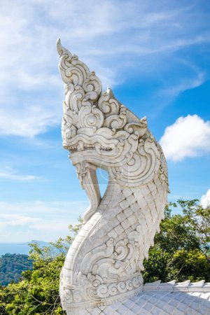 Photo for Detailed view of the dragon statue in front of the entrance to the Phuket's largest Buddhist complex - The Great Buddha, Phuket, Thailand - Royalty Free Image