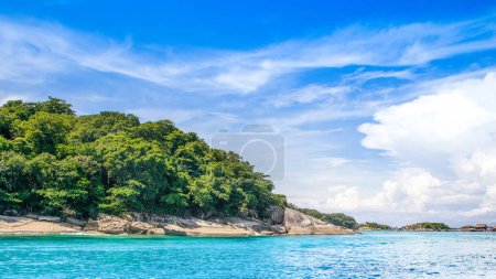 Photo for Beautiful panoramic tropical landscape of the Similan Islands in Thailand - most famous islands with paradise views and snorkeling and diving spots - Royalty Free Image