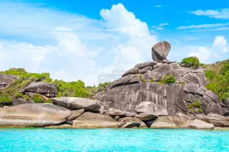 Photo for Beautiful tropical landscape of the Similan Islands in Thailand - most famous islands with paradise views and snorkeling and diving spots - Royalty Free Image