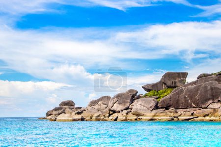 Photo for Beautiful landscape of the rocky beach on the Similan Islands in Thailand - most famous islands with paradise views and snorkeling and diving spots - Royalty Free Image
