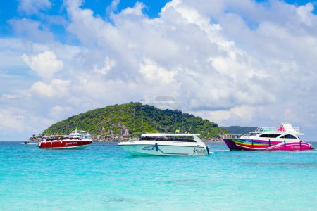 Photo for Similan islands - November 10, 2023: Cruise boats near the Similan Islands with paradise views, snorkeling and diving spots - Royalty Free Image