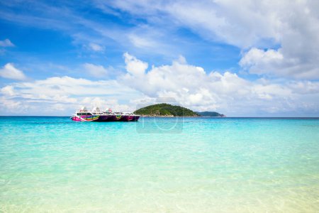 Photo for Similan islands - November 10, 2023: Cruise boats near the Similan Islands with paradise views, snorkeling and diving spots - Royalty Free Image