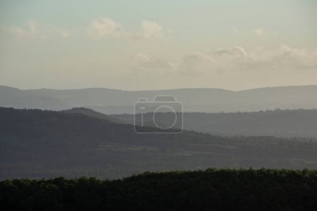 Photo for Beautiful late Summer evening sunset with vibrant colours in South Downs National Park UK - Royalty Free Image