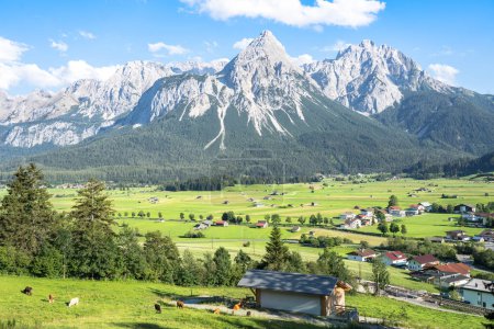 Photo for View to the Zugspitze massif in Germany - Royalty Free Image