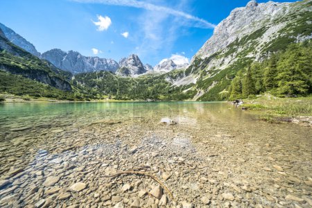 Photo for Seebensee lake and Dragonkopf peak, Ehrwald, Austria - Royalty Free Image