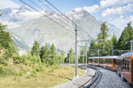 Photo for Famous cogwheel train from Zermatt to Gornergrat, Switzerland - Royalty Free Image