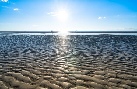 Photo for Ebb in the North Sea in Sank-Peter-Ording, Germany - Royalty Free Image