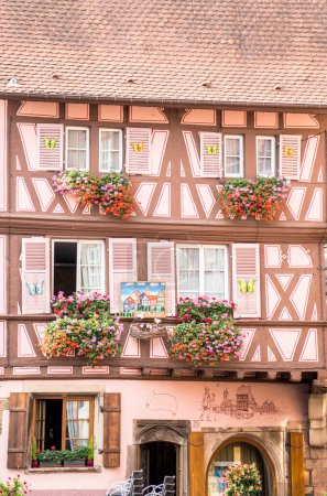 Photo for Colorful half-timbered houses in Colmar, Alsace, France - Royalty Free Image