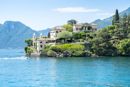 Foto de Famosa Villa del Balbianello en el Lago de Como, Italia - Imagen libre de derechos