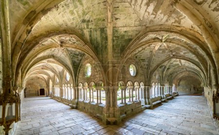 World famous cloister of the Abbaye de Fontfroide, France