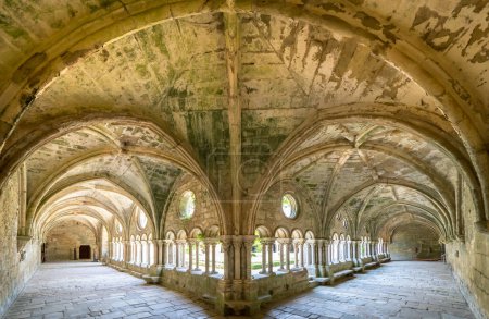 World famous cloister of the Abbaye de Fontfroide, France