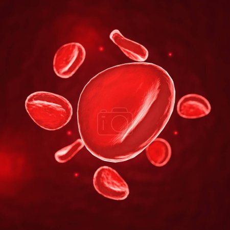 Photo for Red blood cells. Concept for medical health care. 3d-rendering - Royalty Free Image