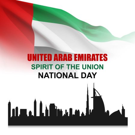 Nationalfeiertag der Vereinigten Arabischen Emirate, 3D-Rendering