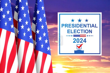USA presidential election 2024. Election voting banner