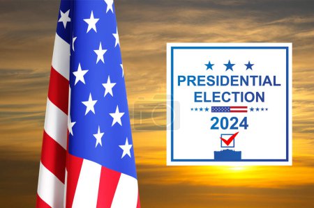 USA presidential election 2024. Election voting banner