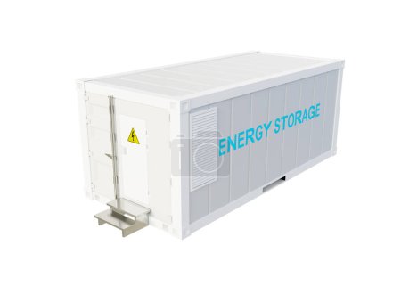 Energiespeicher oder Batteriecontainereinheit. 3d-rendering