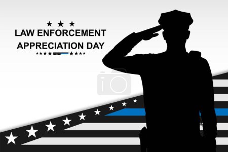Illustration for National Law Enforcement Appreciation Day. EPS10 vector - Royalty Free Image