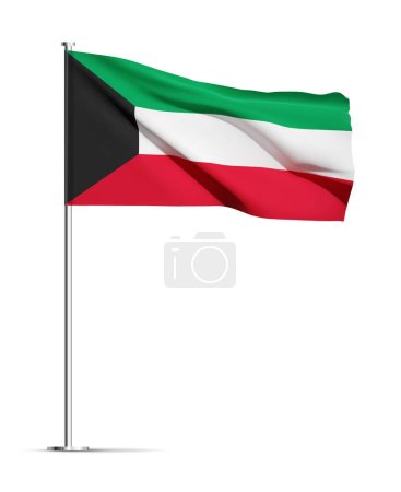 Kuwait flag isolated on white background. EPS10 vector