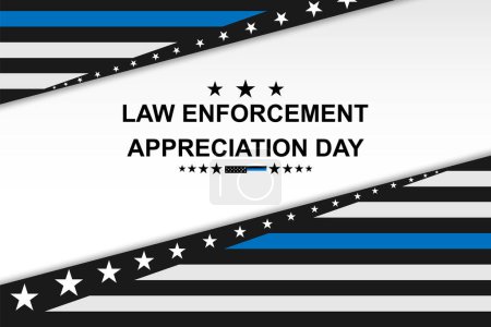 Illustration for National Law Enforcement Appreciation Day. EPS10 vector - Royalty Free Image