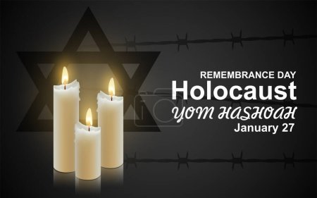 Téléchargez les illustrations : Yom HaShoah. Holocaust Remembrance Day. EPS10 vector - en licence libre de droit