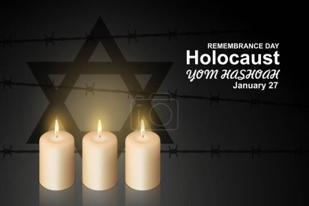 Illustration for Yom HaShoah. Holocaust Remembrance Day. EPS10 vector - Royalty Free Image