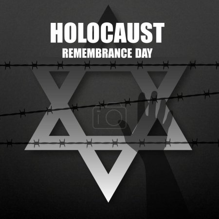 Illustration for Holocaust Remembrance Day. EPS10 vector - Royalty Free Image