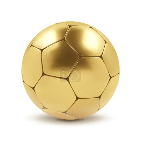 Ilustración de Balón de fútbol dorado aislado sobre fondo blanco. EPS10 vector - Imagen libre de derechos