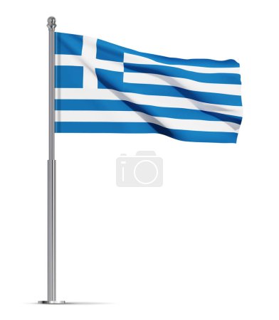 Illustration for Greece flag isolated on white background. EPS10 vector - Royalty Free Image