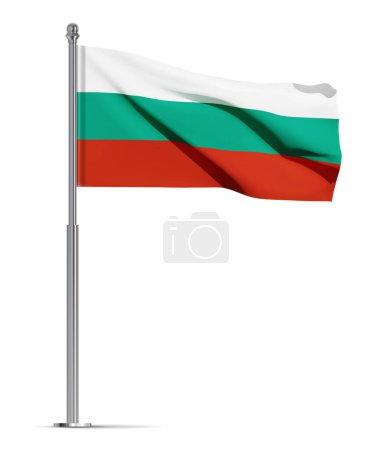 Illustration for Flag of Bulgaria isolated on white background. EPS10 vector - Royalty Free Image