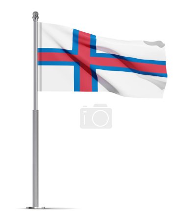 Ilustración de Bandera de las Islas Feroe aislada sobre fondo blanco. EPS10 vector - Imagen libre de derechos