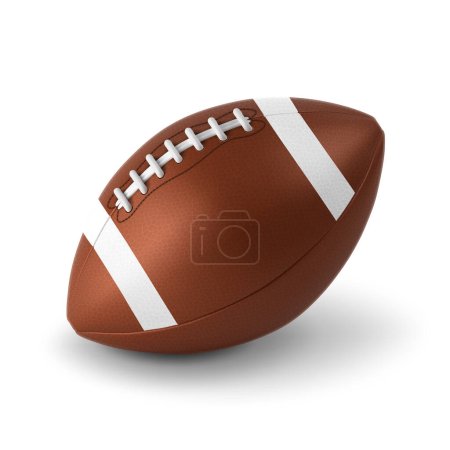 Téléchargez les illustrations : Ballon de football américain isolé sur fond blanc. Vecteur EPS10 - en licence libre de droit