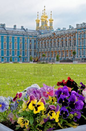 Photo for The Catherine Palace - Russian residence of Romanov Tsars. Located In The Town Of Tsarskoye Selo (Pushkin), St. Petersburg, Russia. 24th of June 2011 - Royalty Free Image