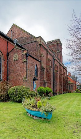 Téléchargez les photos : St Peters R C Church in Lytham, Lytham St Annes, Fylde Coast, Lancashire Royaume-Uni - 24 février 2023 - en image libre de droit